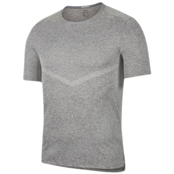 NIKE M Nk Df Rise 365 SS T-Shirt Herren grau