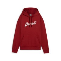 PUMA ESS+ Script Sweatshirt Damen rot