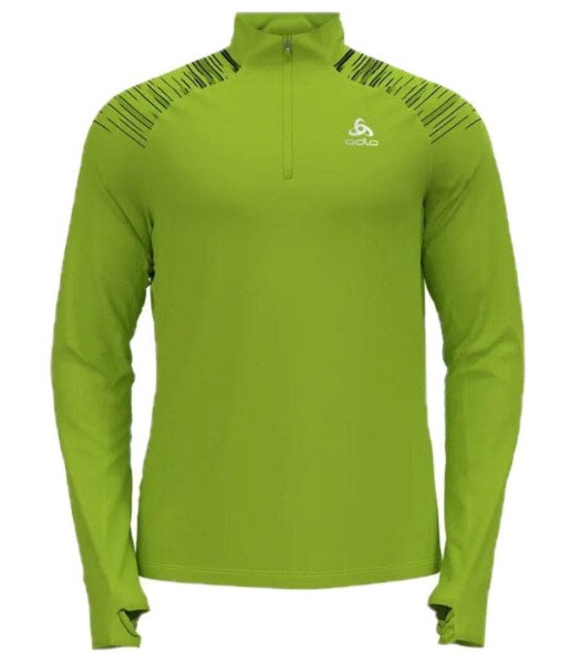 ODLO Mid Layer 1/2 Zip Axalp Cerami Langarmshirt Herren grün - Bild 1