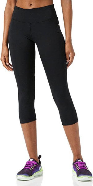 NIKE Df Fast Crop Leggings Damen schwarz