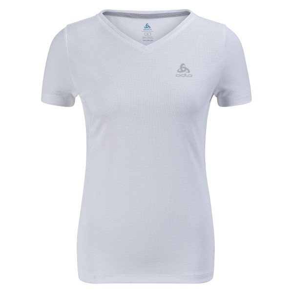 ODLO T-Shirt V-Neck S/S F-Dry Shirt Damen weiss