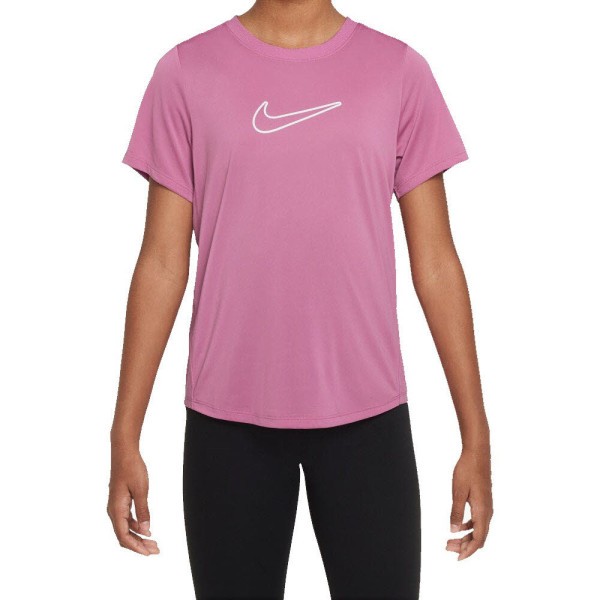 NIKE One Fitted T-Shirt Kinder rosa