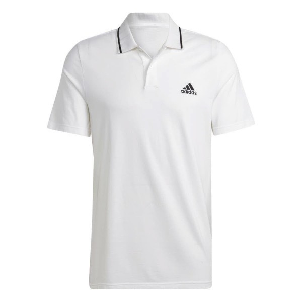 ADIDAS Essentials Piqué Small Logo Poloshirt Herren weiss - Bild 1