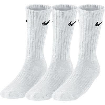 NIKE 3PPK Pack Value Crew Socken weiss