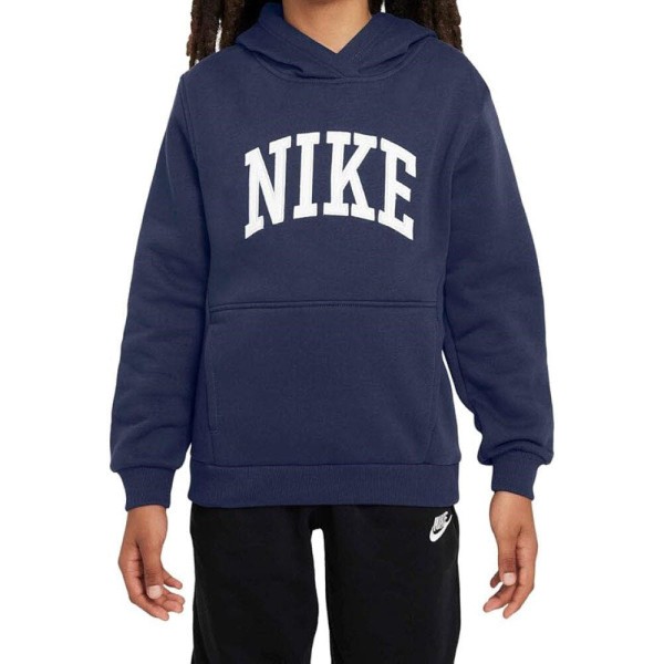 NIKE K NSW CLUB FLC HDY HBR MC Sweatshirt Kinder blau