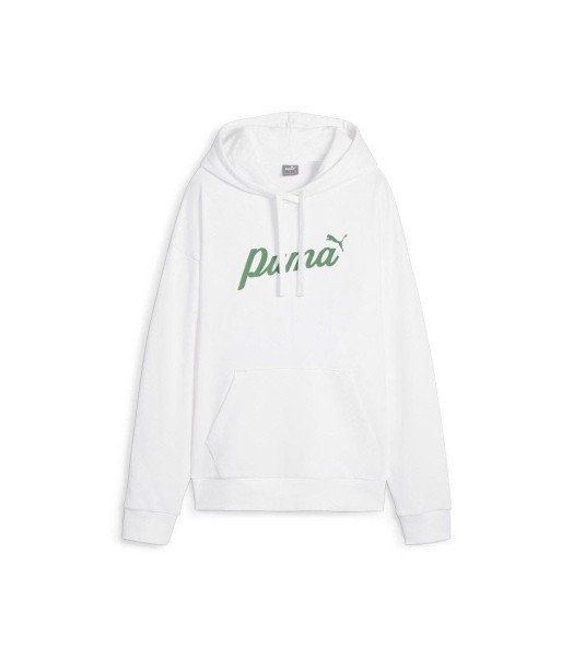 PUMA ESS Script Hoodie Sweatshirt Damen weiss