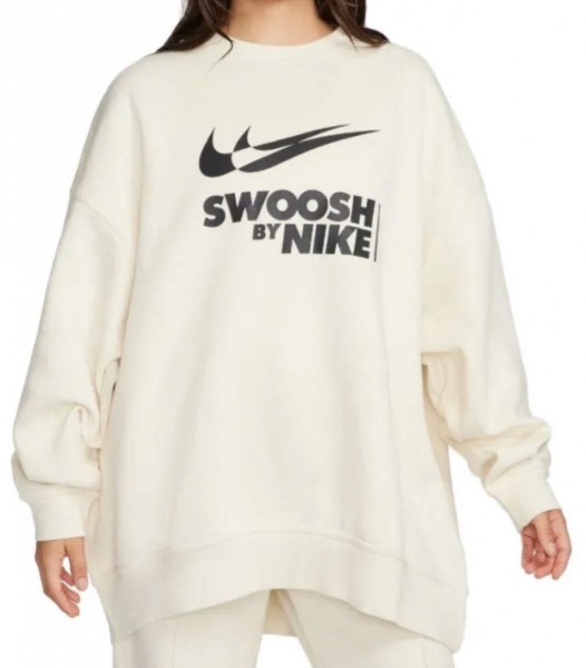 NIKE W NSW FLC OS CREW Pullover Damen beige