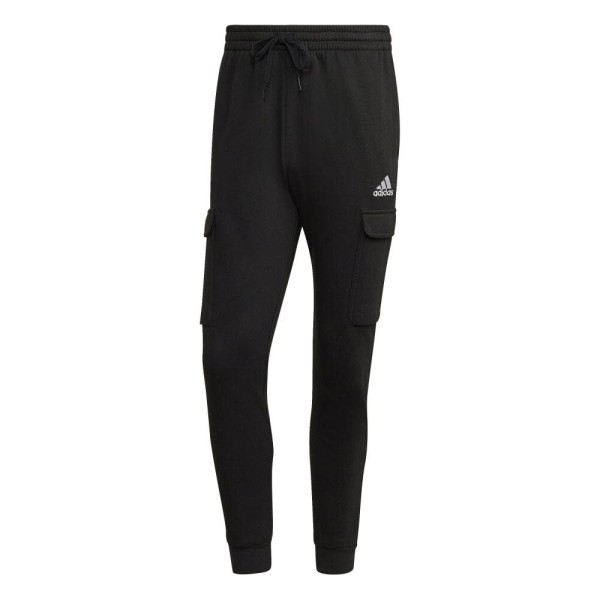 ADIDAS Essentials Fleece Regular Tapered Cargohose Herren schwarz