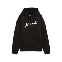 PUMA ESS+ Script Sweatshirt Damen schwarz