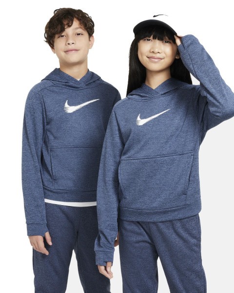 NIKE Mulit+ Therma-Fit Kapuzensweatshirt Kinder blau