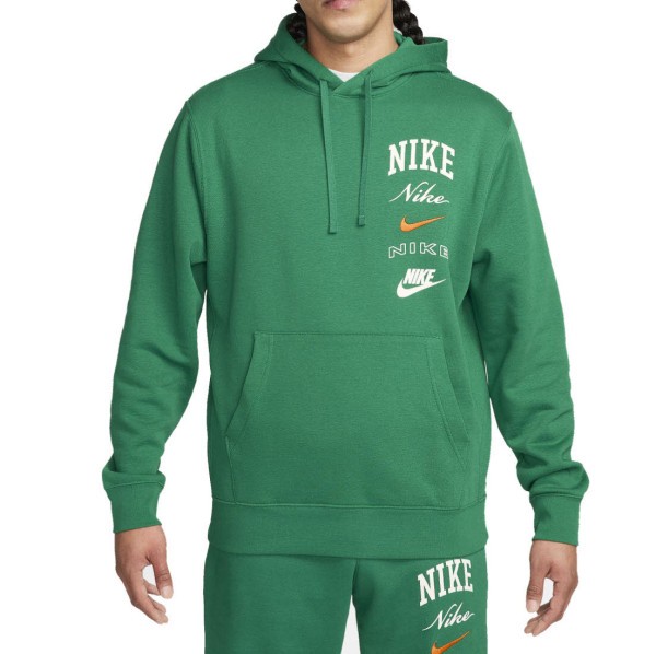 NIKE M NK CLUB BB PO HDY STACK Sweatshirtjacke Herren grün