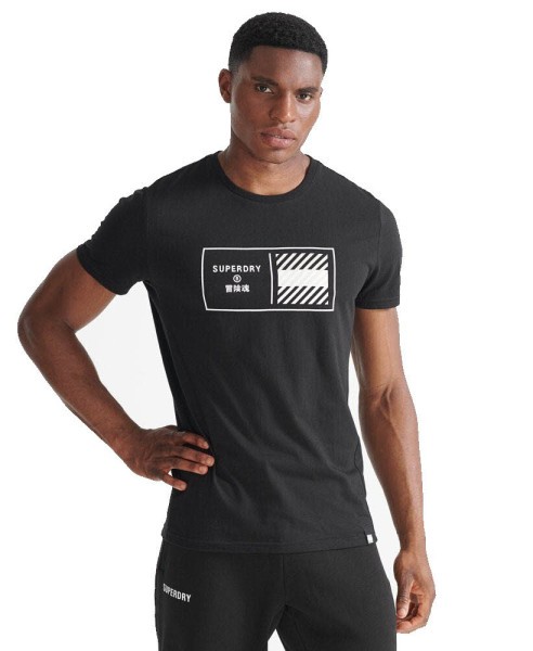 SUPERDRY Cheltenheim Train Core Graphic T-Shirt schwarz