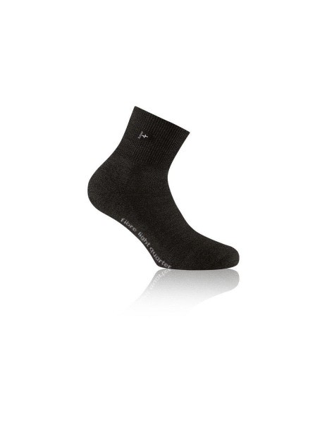 ROHNER Fibre Light Quater Socken schwarz