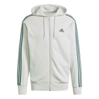 ADIDAS Essentials French Terry 3-Streifen Kapuzenjacke Herren grün