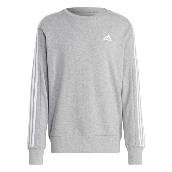 ADIDAS Essentials French Terry 3-Streifen Sweatshirt Herren grau