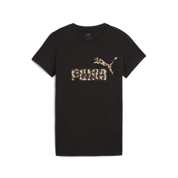 PUMA ESS+ ANIMAL Graphic Tee T-Shirt Damen schwarz