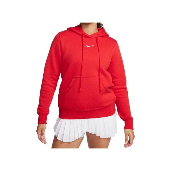 NIKE W NSW PHNX FLC STD PO Sweatshirt Damen rot