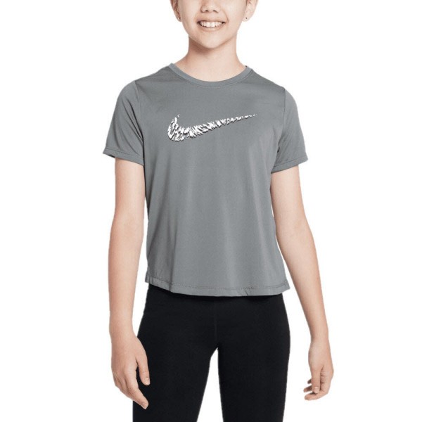 NIKE one SS Top GX VNR Kinder grau - Bild 1