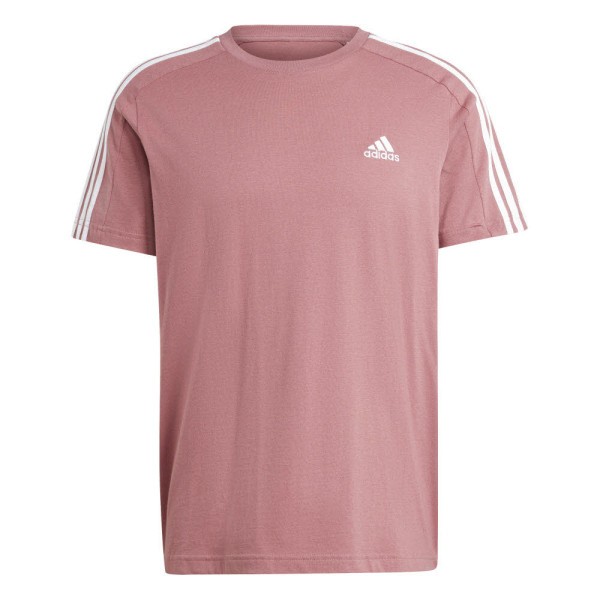 ADIDAS Essentials Single Jersey 3-Streifen T-Shirt Herren rosa