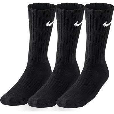 NIKE 3PPK Pack Value Crew Socken schwarz