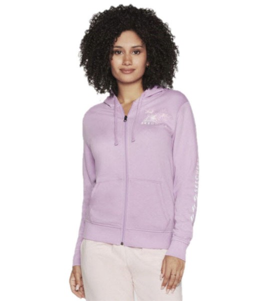 SKECHERS Skech-Sweats Costal Outline FZ Hoodie Damen lila - Bild 1