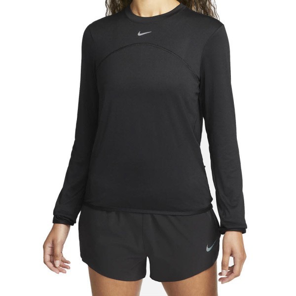 NIKE Dri-FIT Swift Element UV Langarmshirt Damen schwarz