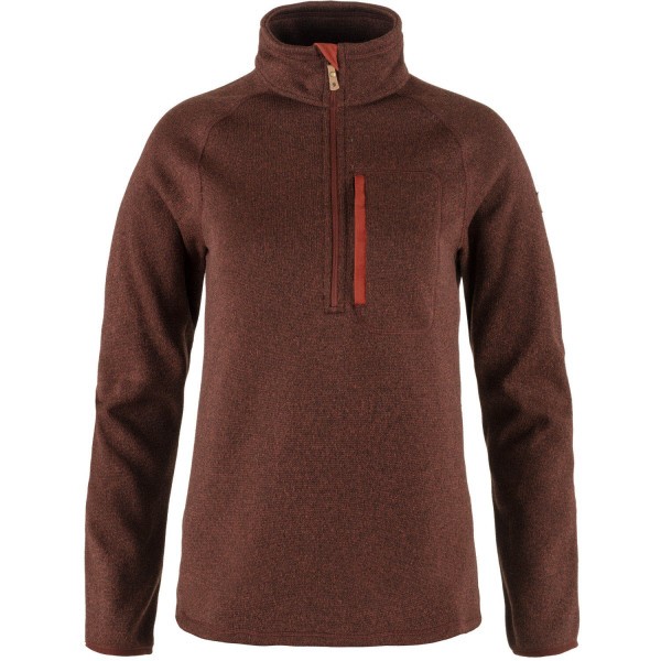 FJÄLLRÄVEN Fjällräven Övik Fleece Half Zip Jacke Damen rot